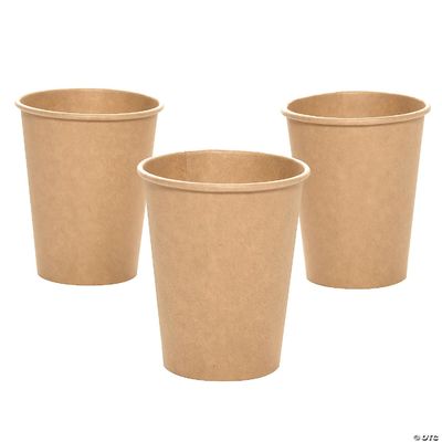 Tazas biodegradables resistentes de papel de Kraft de la bebida de la leche del café de la taza de papel del escape caliente de Brown