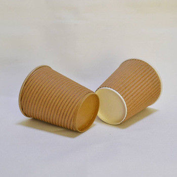 Tazas de café de papel calientes Microwavable modificadas para requisitos particulares de la taza de papel de Kraft del diseño para el té/el café/la soda
