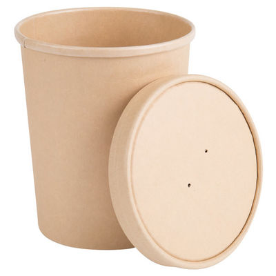la taza de papel de un sólo recinto reciclable disponible de 300g Brown Kraft esconde la fan que la aduana del bolso modificó a Logo Paper Cups para requisitos particulares
