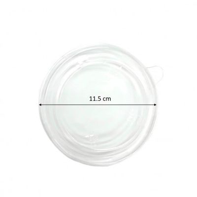 Cuenco de papel disponible 500ml del diámetro el 11.5cm con la tapa clara de OPS para el restaurante