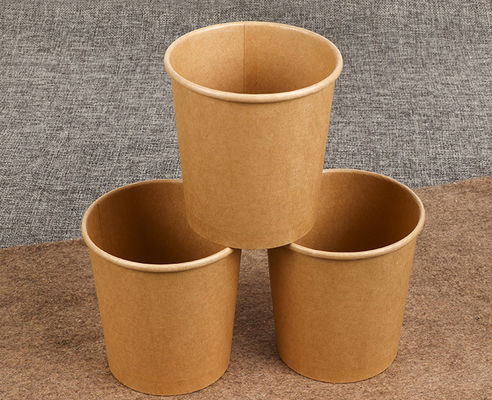 Los cuencos de sopa de papel disponibles espesados sacan la taza de las gachas de avena con las tapas