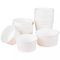 contenedores de almacenamiento de comida resistentes blancos de los envases 24oz con el cuenco expresado de papel de las tapas