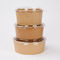 Cuencos de ensalada de papel reciclables de Kraft de la aduana de los cuencos de papel de Brown 16oz Kraft de la sopa