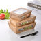El PE cubrió 2 capas Eco que rueda el papel amistoso de 20oz Kraft caja de los alimentos de preparación rápida se lleva la caja de embalaje del papel de la galleta del sushi de la ensalada