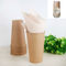 Postres Flexo que imprime las tazas de café calientes de papel biodegradables de 32oz Kraft
