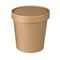 la taza de papel de un sólo recinto reciclable disponible de 300g Brown Kraft esconde la fan que la aduana del bolso modificó a Logo Paper Cups para requisitos particulares