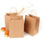 Bolsas de papel biodegradables del acondicionamiento de los alimentos Kraft con la manija torcida