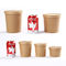 Tazas calientes para llevar de papel disponibles degradables de la sopa de Kraft con las tapas