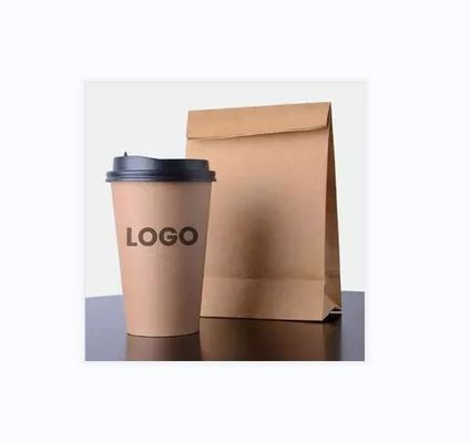 tazas de papel disponibles del café de Brown del envase de bebidas del papel de 8oz Kraft de un sólo recinto