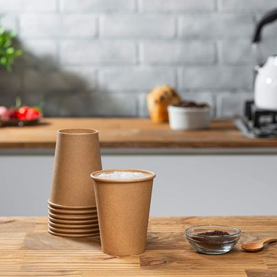 Tazas de café disponibles biodegradables líquidas del envase de papel de Kraft para los restaurantes, los Delis, y los cafés