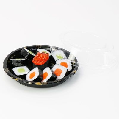 Placa plástica disponible Tray Sushi Box de los Pp del envase de comida de la tapa