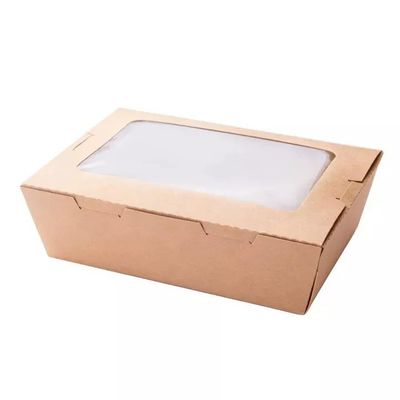 La caja de papel de encargo del cuadrado imprimió la ensalada disponible de la categoría alimenticia que empaquetaba con la ventana