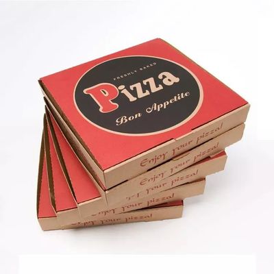 caja para llevar acanalada de impresión de encargo de la pizza de Brown de la caja de embalaje de la pizza de los 8in