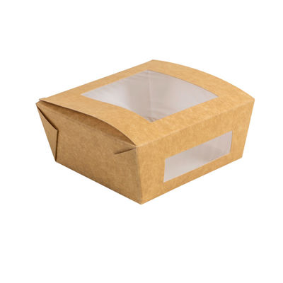 El PE alineó 30oz reciclado Brown que rueda el papel tamaño de encargo al por mayor aceptó los alimentos de preparación rápida Kraft se lleva las cajas de papel de la ensalada