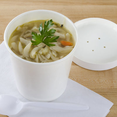 Sopa abonable de encargo abonable de la categoría alimenticia del cuenco de papel de la sopa con el cuenco de papel de la tapa