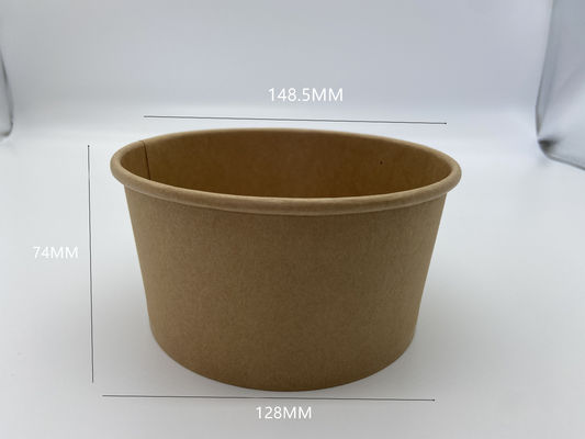 Cuencos de papel disponibles del envase de comida de Kraft 1000ML para el restaurante