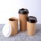 Tazas de café de papel biodegradables disponibles de la capa de Kraft PE para la consumición caliente