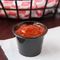 Envase plástico de la salsa de la comida de la taza disponible de la salsa de los PP Clear Black con la tapa