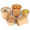 Envase de comida de papel impermeable a la grasa de un sólo recinto disponible de Kraft 12Oz para las gachas del Congee