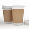 Taza doble disponible biodegradable de encargo de papel del café de la pared de las tazas de papel de 6oz 8oz 9oz 12oz 16oz Kraft