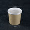 Las especificaciones múltiples esconden los cuencos de sopa disponibles de papel de 300g Kraft con las tapas del plástico transparente
