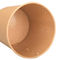 Taza de papel redonda para llevar de papel disponible de la sopa del cuenco de sopa de Brown con las tapas