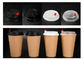 La taza de café disponible espesó la taza de café doble de la pared Logo Print Drink Cup